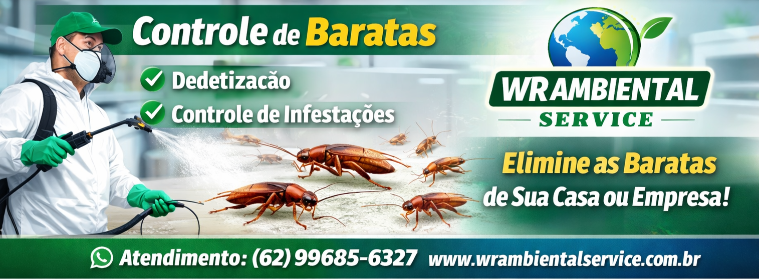 dedetizadora controle de baratas em Goiânia e região 